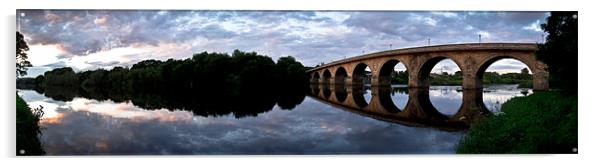 Hexham Bridge, Hexham, Northumberland Acrylic by Alan Todd