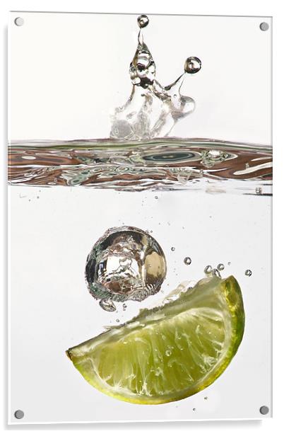 Lime Splash Acrylic by Alan Todd