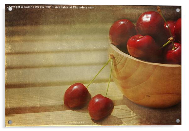 Life is a Bowl of Cherries Acrylic by Corrine Weaver