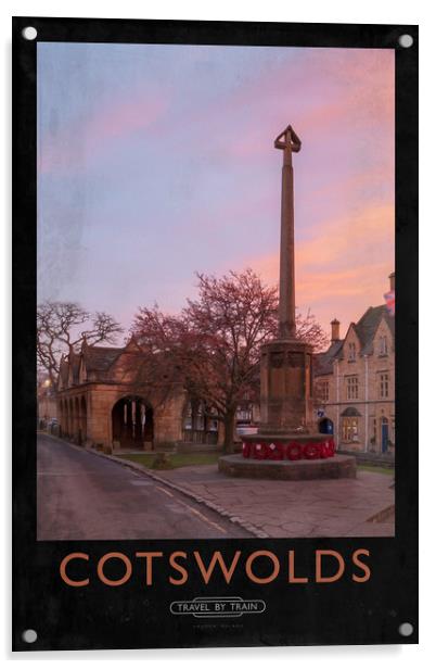 cotswolds Railway Poster Acrylic by Andrew Roland