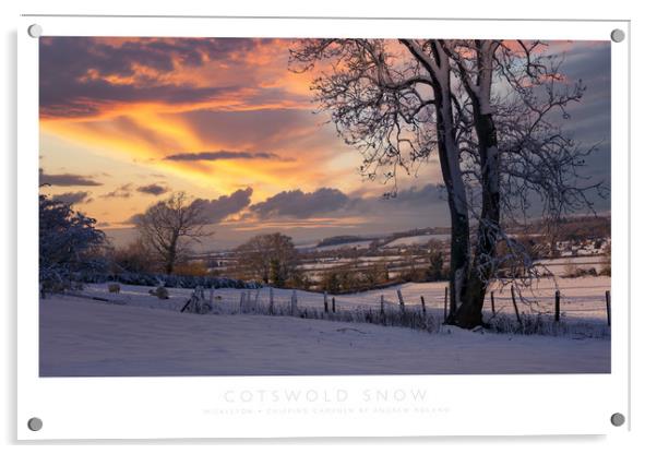 Cotswold Snow Acrylic by Andrew Roland