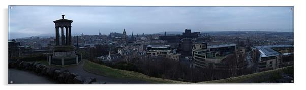 Panoramic view over Edinburgh Acrylic by Liam Sims