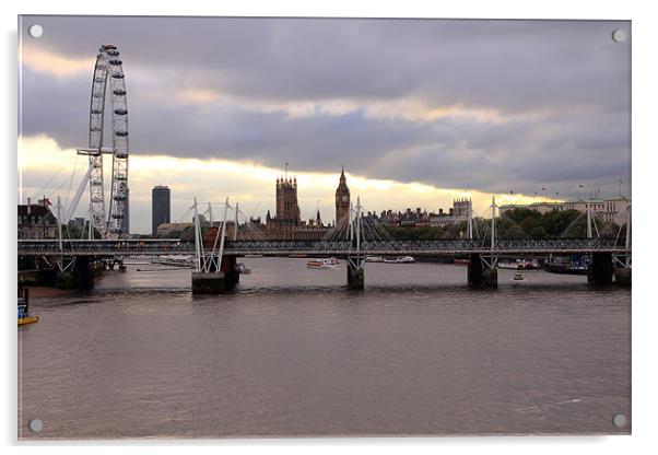 Westminster Skyline Acrylic by James Marsden