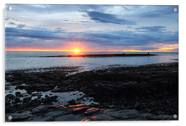 Craster sunrise Acrylic by James Marsden