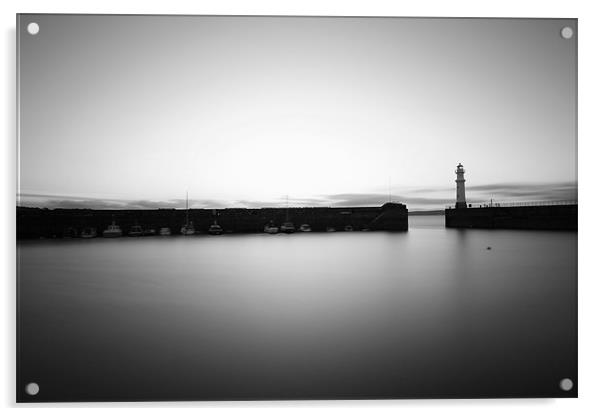 Newhaven harbour Edinburgh Acrylic by James Marsden