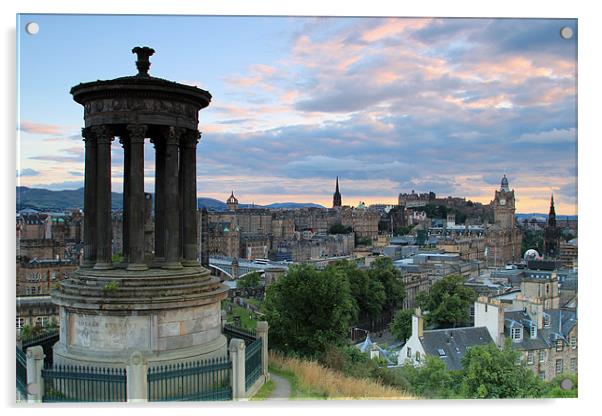 Edinburgh skyline Acrylic by James Marsden