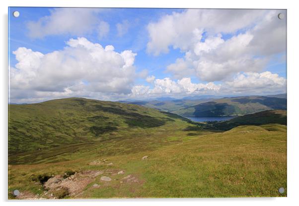 View over Loch Earn from Ben Vorlich Acrylic by James Marsden