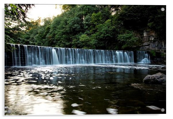 Cramond Weir Acrylic by James Marsden