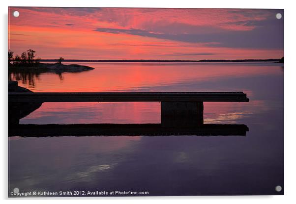 Archipelago of Stockholm, sunset Acrylic by Kathleen Smith (kbhsphoto)