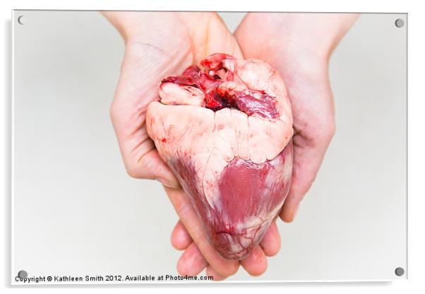 A heart in hands Acrylic by Kathleen Smith (kbhsphoto)
