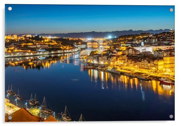 Douro river Porto Acrylic by peter schickert