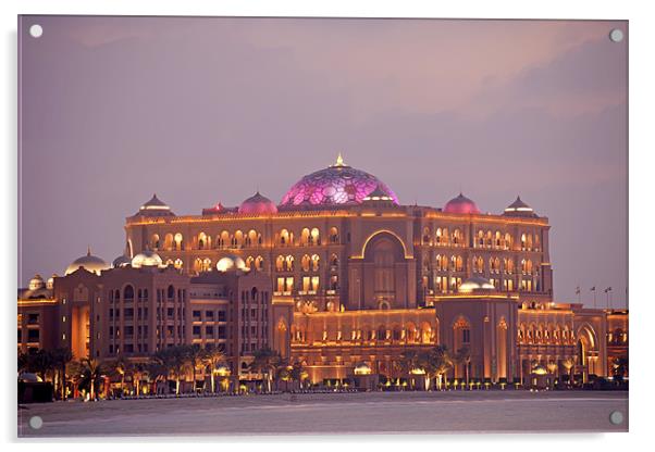 Emirates Palace  Abu Dhabi Acrylic by peter schickert