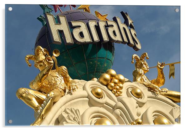 Harlequin at Harrahs Hotel Acrylic by peter schickert