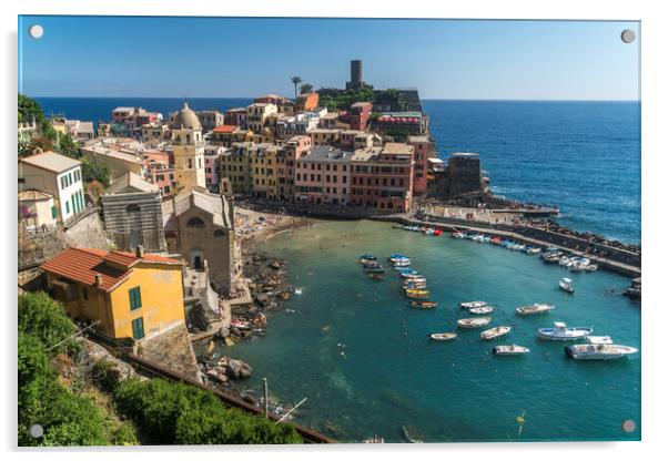 Vernazza, Cinque Terre Acrylic by peter schickert