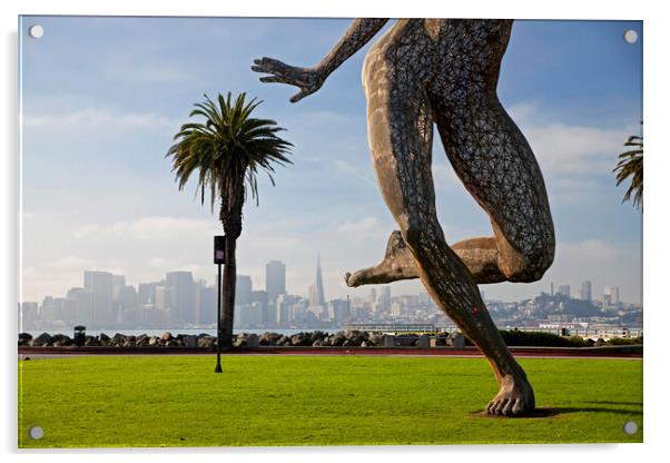 Treasure Island,  San Francisco, California,  Acrylic by peter schickert