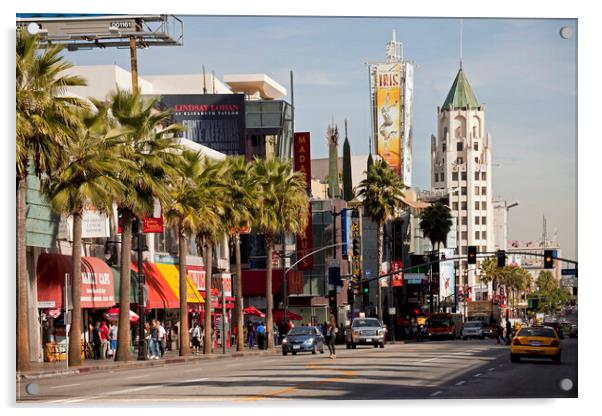 Hollywood Boulevard California Acrylic by peter schickert