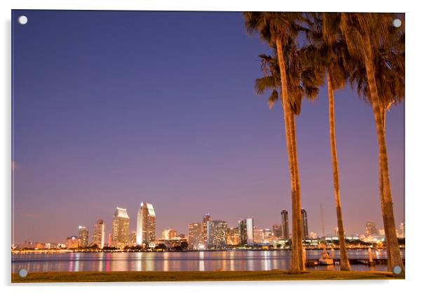 San Diego Skyline Acrylic by peter schickert