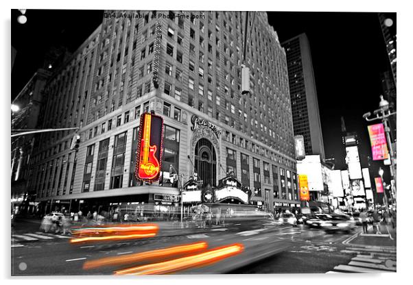  Hard Rock Times Square Acrylic by Nick Wardekker