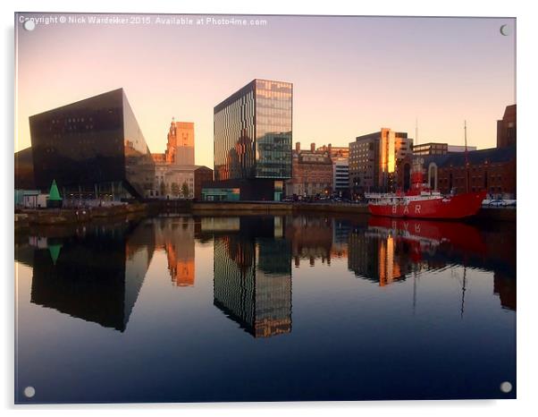  Canning Dock Liverpool Acrylic by Nick Wardekker