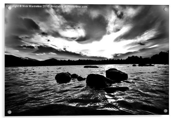  Dramatic skies at Loch Leven Acrylic by Nick Wardekker
