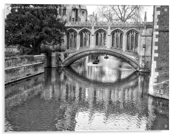 Punting on the River Camb. Acrylic by Nick Wardekker