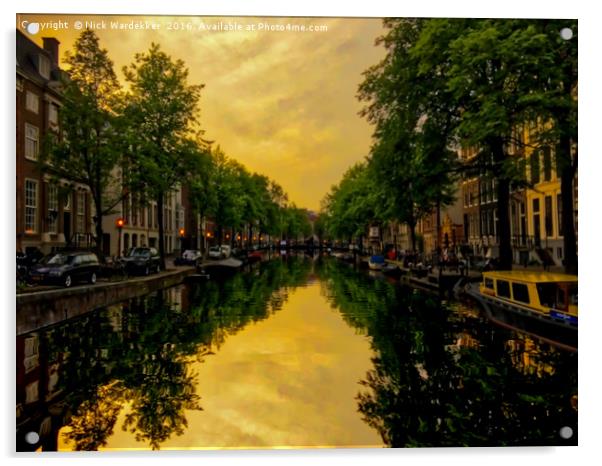 Tranquil Amsterdam Acrylic by Nick Wardekker