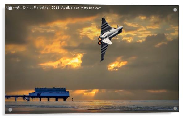 Cleethorpes Pier Salute Acrylic by Nick Wardekker