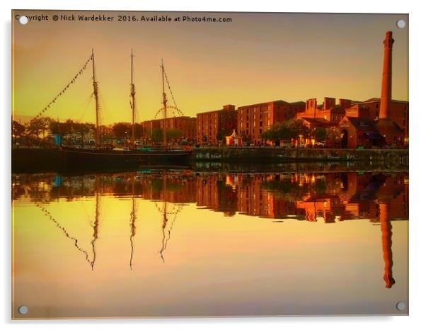 Liverpool Sunrise Acrylic by Nick Wardekker