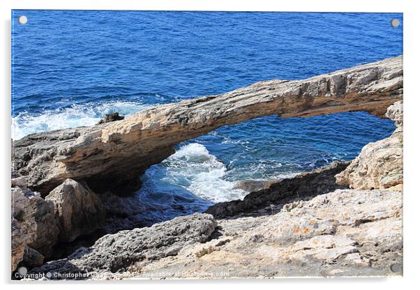 Rock Arch in the Med Acrylic by Christopher Chapman