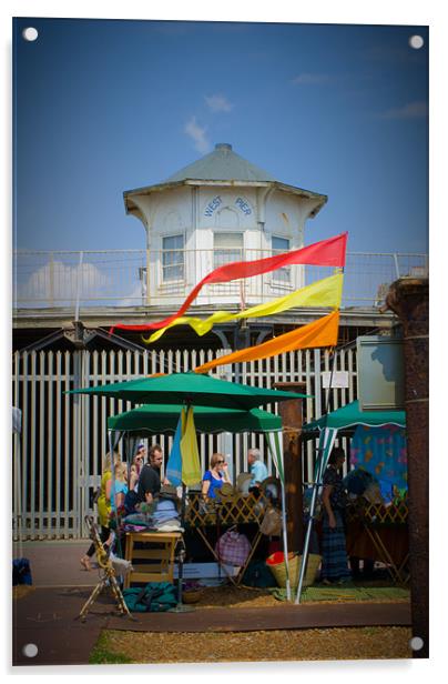 West Pier - Brighton Beach Acrylic by Dan Fisher