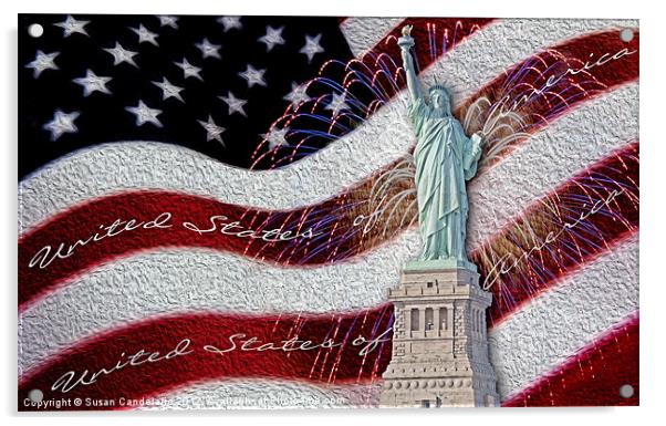 Lady Liberty Acrylic by Susan Candelario