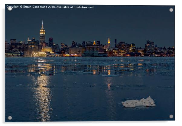 Frozen Midtown Manhattan NYC Acrylic by Susan Candelario
