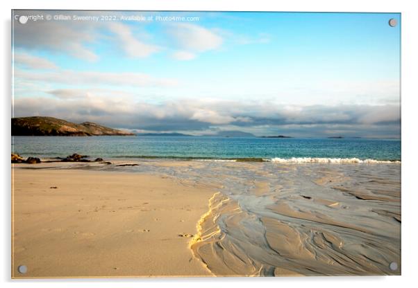 Hushinish Beach, Isle of Harris, Scotland Acrylic by Gillian Sweeney