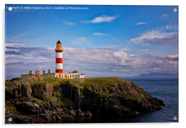Eilean Glas lighthouse, Isle of Scalpay Acrylic by Gillian Sweeney