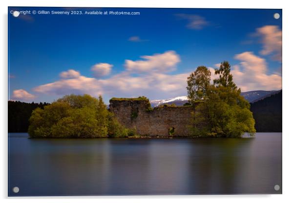 Loch an Eilean Castle Acrylic by Gillian Sweeney