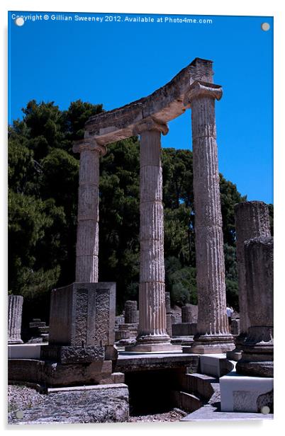 Ancient Olympia in Greece Acrylic by Gillian Sweeney