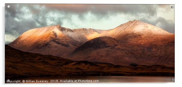 Rannoch Moor Sunrise Acrylic by Gillian Sweeney