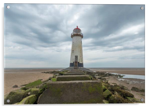 Point Of Ayr Lighthouse Acrylic by Jonathan Thirkell