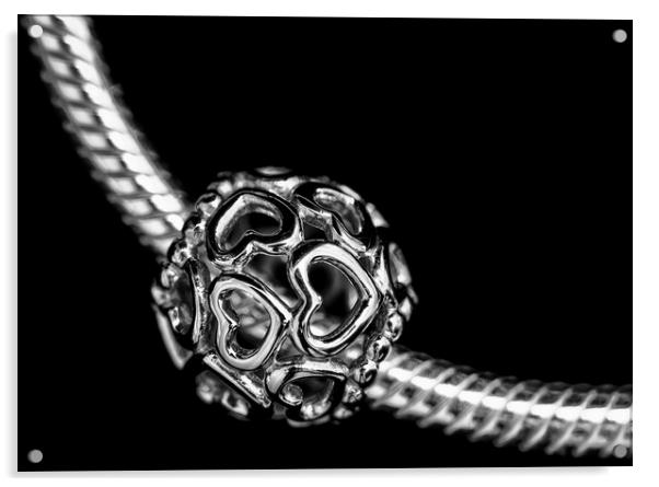 Pandora's Charm Mono Acrylic by Jonathan Thirkell