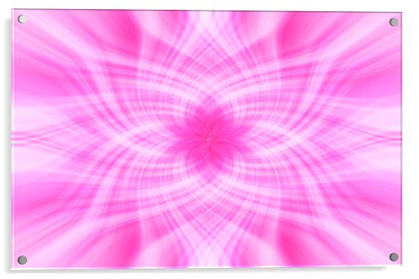 Floral Pink Abstract Art Acrylic by Jonathan Thirkell