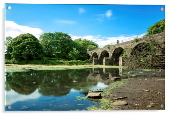 Tottington Viaduct, Tottington, Bury, Lancashire Acrylic by Jonathan Thirkell
