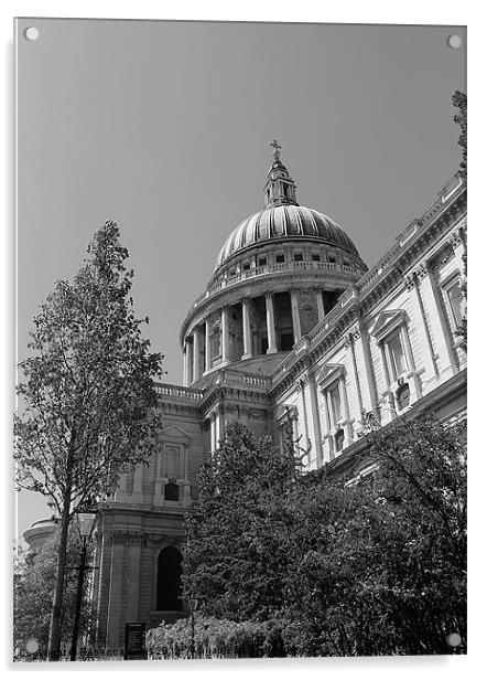 St Pauls Catherdal Acrylic by Rebecca Giles