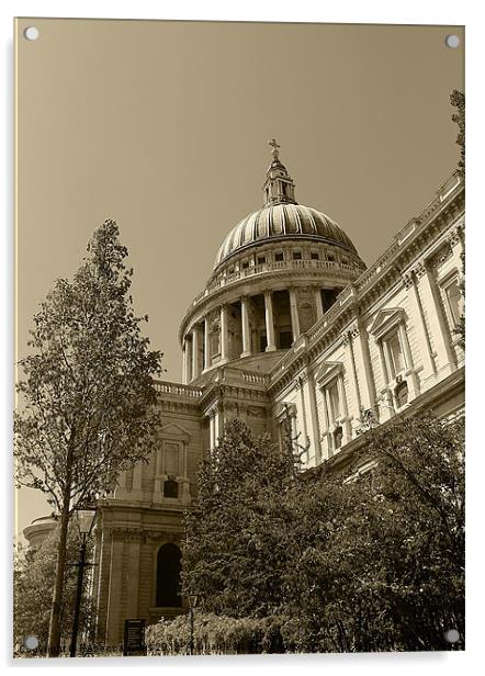 St Pauls Catherdal Acrylic by Rebecca Giles