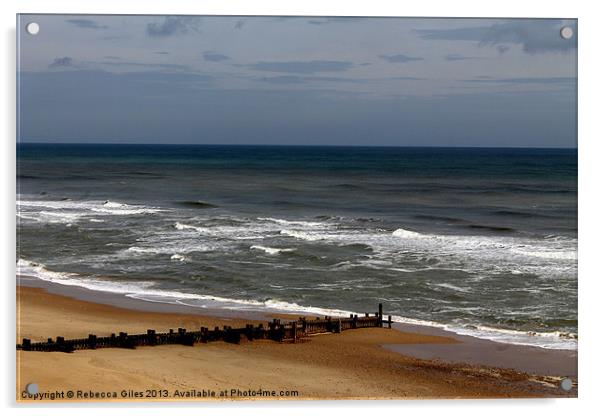 Cromer Beach Acrylic by Rebecca Giles