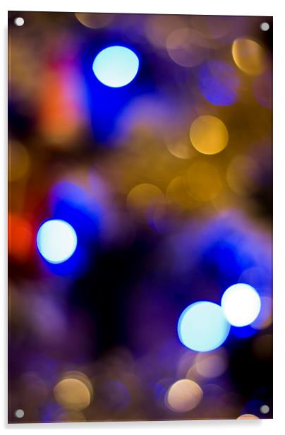 Bokeh Lights from Christmas Tree Acrylic by Jay Lethbridge
