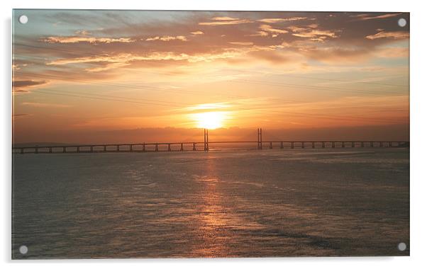 severn crossing Acrylic by mike fox