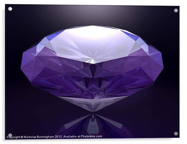3D rendered diamond Acrylic by Nicholas Burningham