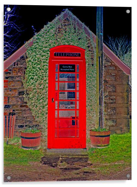 Telephone Box Acrylic by Anthony Palmer-Greene