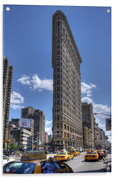 Flat Iron Building Acrylic by Phil Emmerson