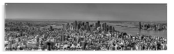 New York City Skyline Panorama Acrylic by Phil Emmerson